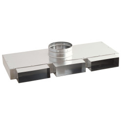 Powietrzna skrzynka rozprężna 3 wyloty płaskie